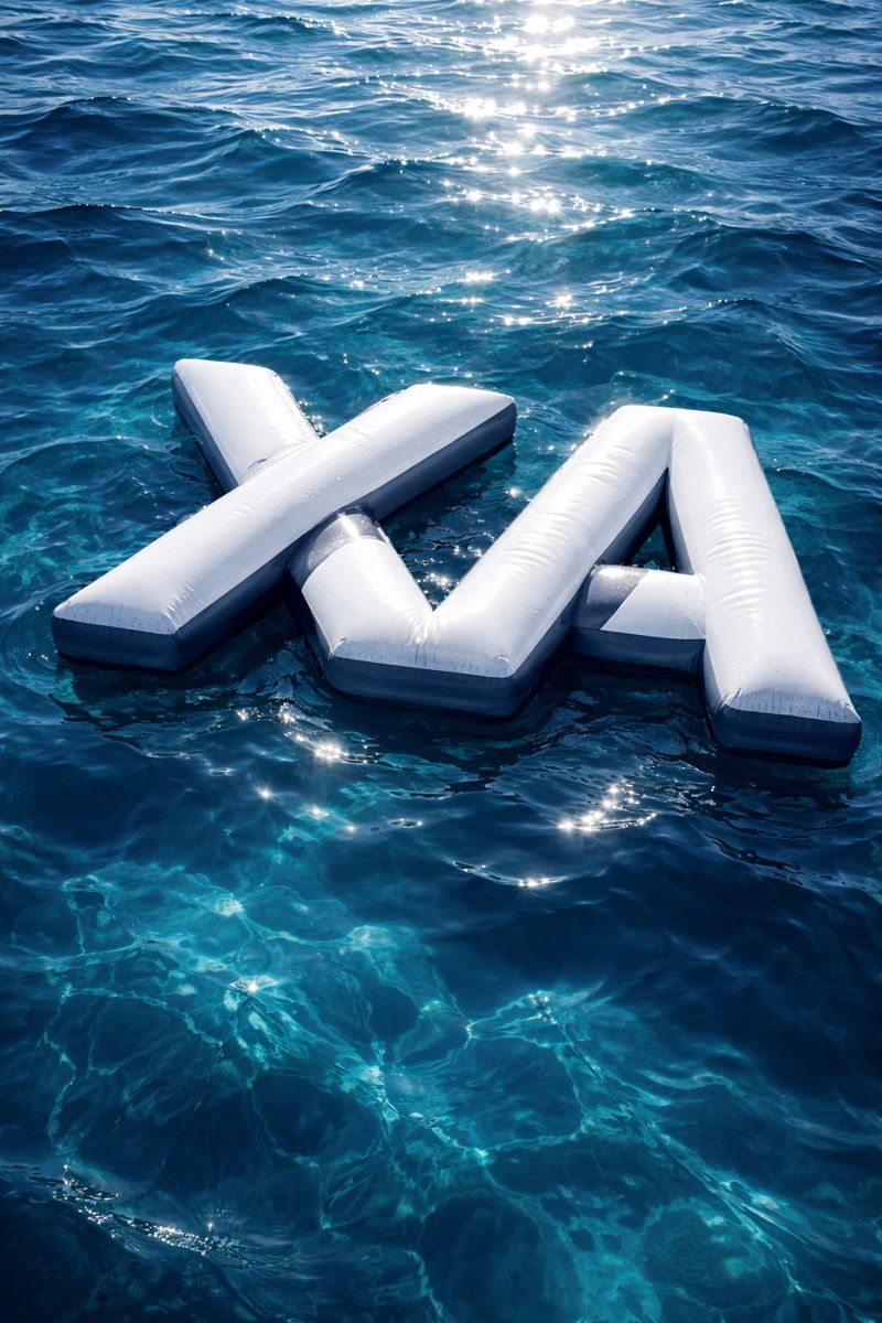 Inflatable Logo on Open Sea